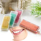 2021 Горячая 40 шт.кор. Портативный зубная щетка с двумя головками пластиковая зубочистка стоматологических выбирает eco-friendly для чистки зубов инструменты Красота Декор