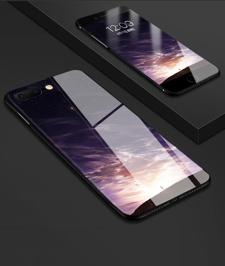 Роскошные чехлы для телефонов из закаленного стекла для iphone 7, 8, 6 plus, Противоударная защитная задняя крышка для iphone 8 plus, 7 plus, 6S Plus