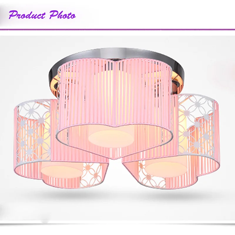 Акриловая потолочная лампа E27 3 лампочки в форме сердца для детской комнаты