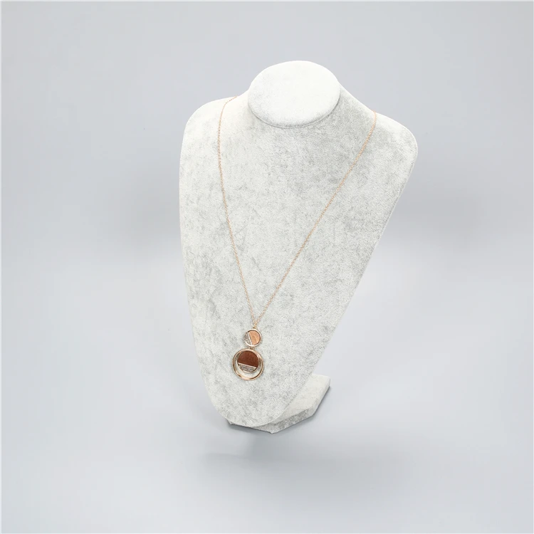 AL-N84254 /TRACYSGER/ simple style lady geometric round combination pendant wood necklace | Украшения и аксессуары
