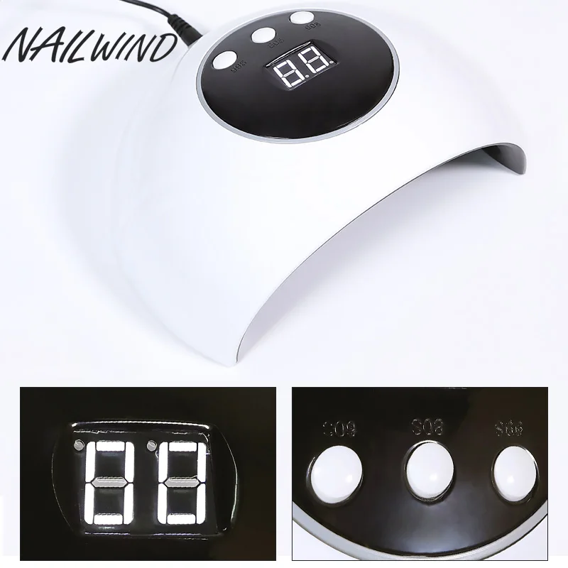 NAILWIND uv led Гибридный гвоздь лампа 36 Вт для сушки ногтей новейший 2018 всех