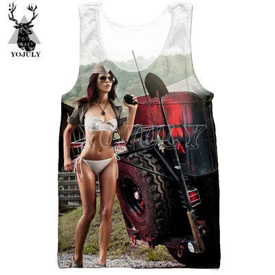 Vest YOJULY унисекс модные 3d печати Топы Для мужчин Для женщин летние пляжные спортивные Фитнес Повседневное уличной сексуальные красоты модель жилет VE02 - Цвет: Vest