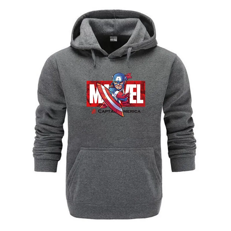 charcoal Marvel The Avengers 4 Железный человек Человек человек паук косплей костюм толстовки унисекс Мстители Повседневный конец игры - Цвет: charcoal