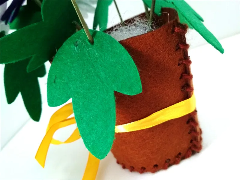 Happyxuan 4 шт. DIY цветочный горшок фетровая текстильная игрушка Искусство ремесло Наборы Детский сад креативный ручной работы развивающие для девочек
