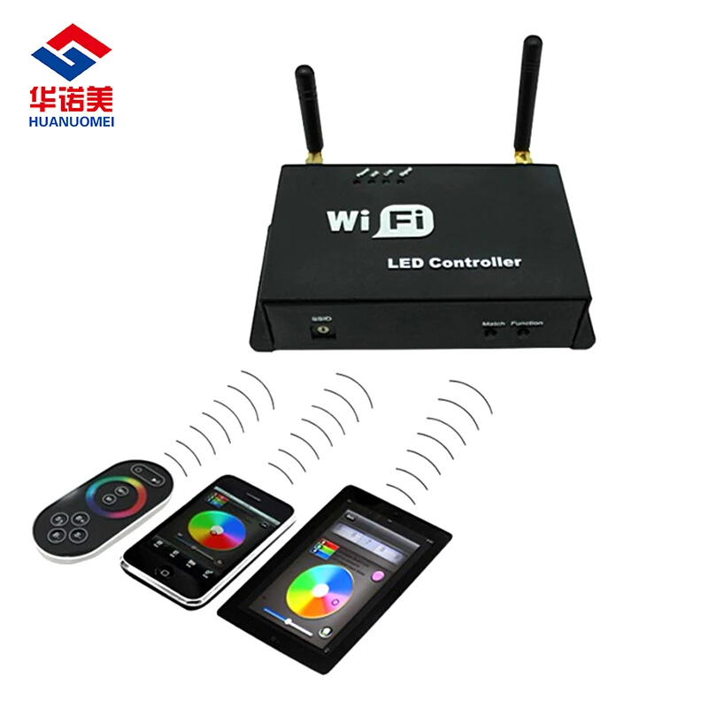 Одноточечный светодиодный контроллер Wi Fi WF100 диммер Контроллер светодиодных