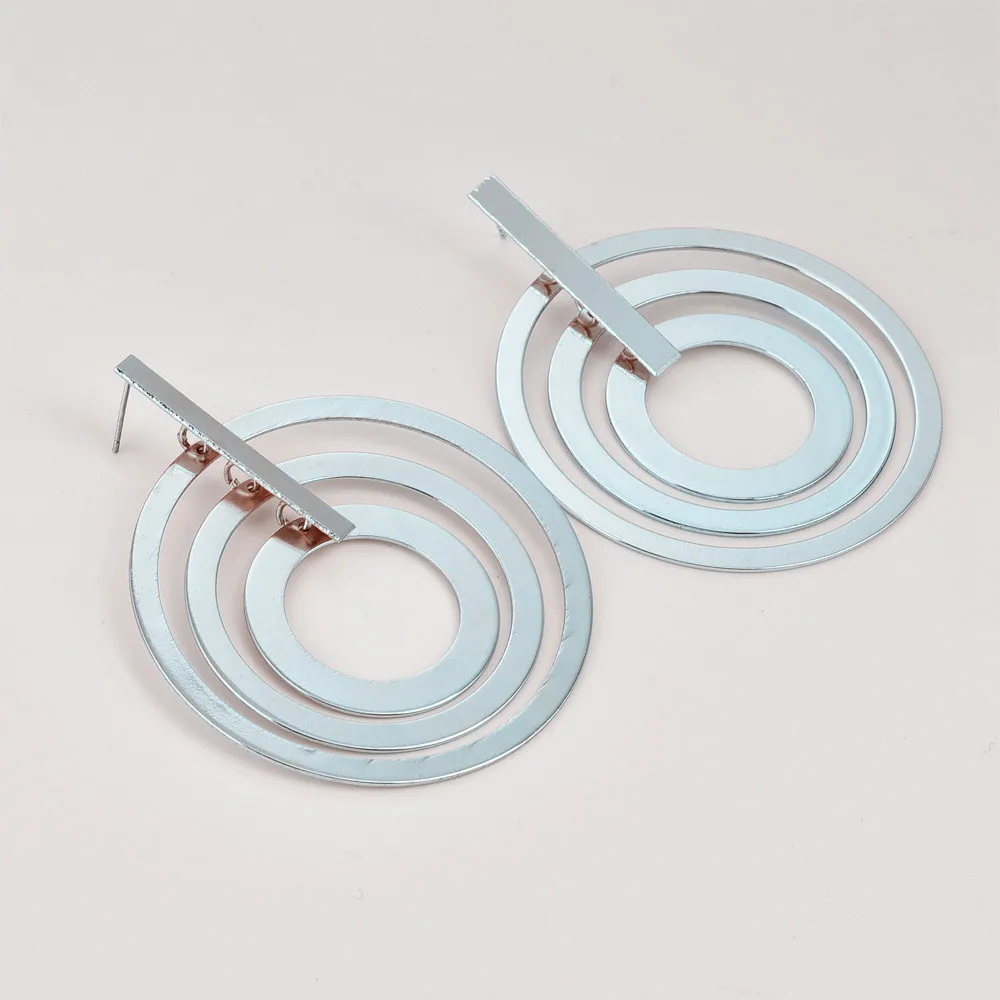 Новые модные ювелирные изделия трендовые женские 3 круглые серьги Boucle D'oreille Brincos