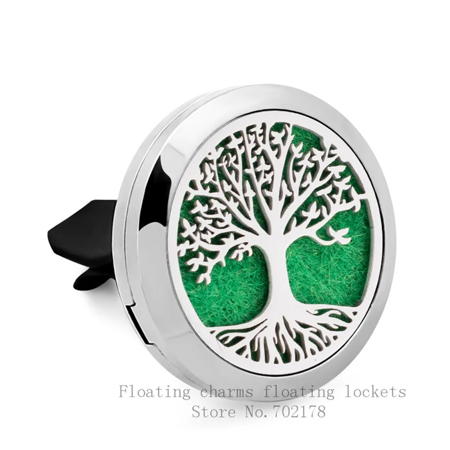 Освежитель воздуха для автомобиля нержавеющая сталь 316L 10p|perfume lockets|tree of life locketlife