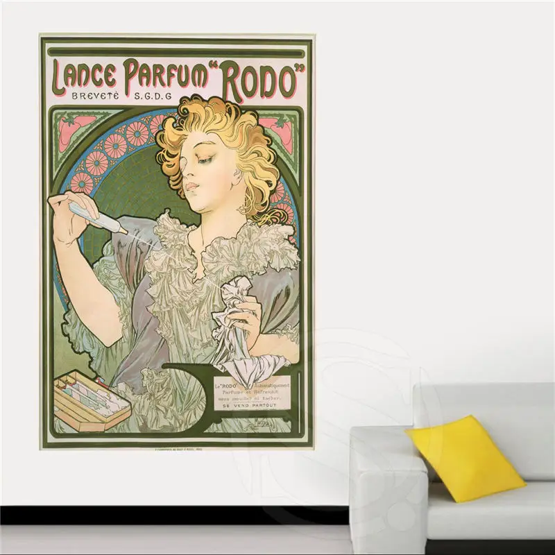 Хит! Alphonse Mucha холст Шелковый плакат для домашнего декора живопись искусство на
