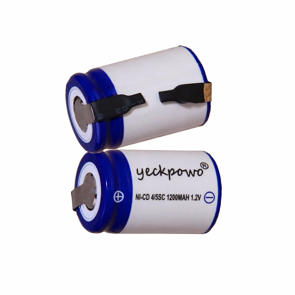 2 шт. 4/5SC 1200 мАч 1 В аккумулятор NICD аккумуляторные батареи для электрических