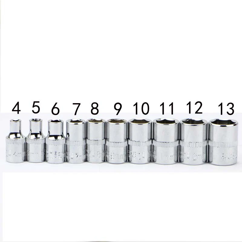 

12pcs 1/4 Socket Wrench Set CR-V Drive Ratchet Wrench Spanner For Bicycle Motorcycle Car Repairing Tool Set High Quality Tools