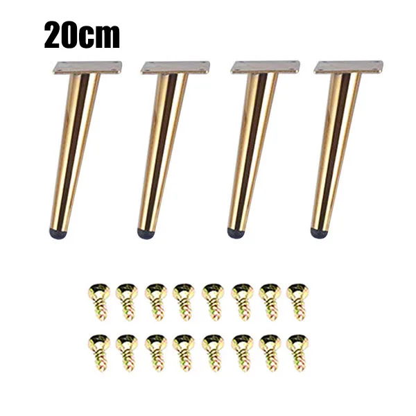 Gold 20cm oblique 4 шт мебель стол ноги нагрузки 900 кг ТВ шкаф стопы диванная ножка шкафа оборудования средства ухода за кожей стоп 15/20/25/30 см-бананы - Цвет: Gold 20cm oblique