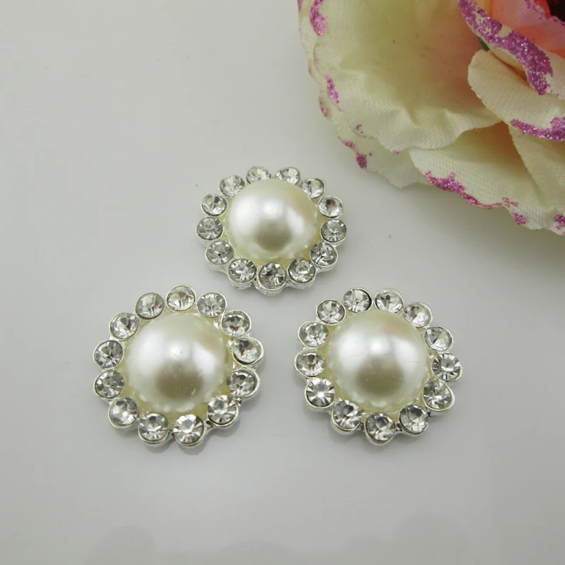 (BT141 22 мм) 20 шт. жемчужные пуговицы с плоской задней стороной|rhinestone flatback button|flatback