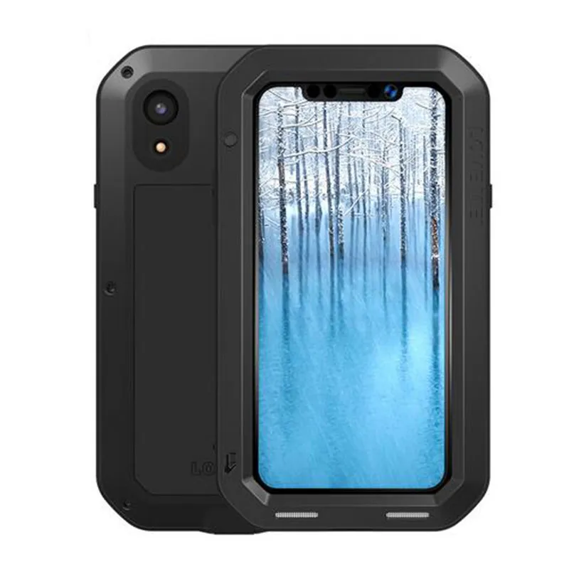 Прочный бронированный чехол для iPhone Xs Max XR противоударный алюминиевый премиум