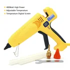 Клеевой пистолет с регулируемой температурой, 300 Вт, 400 Вт, 500 Вт, 100-240 В, цифровой дисплей, Профессиональный Мощный промышленный клеевой пистолет