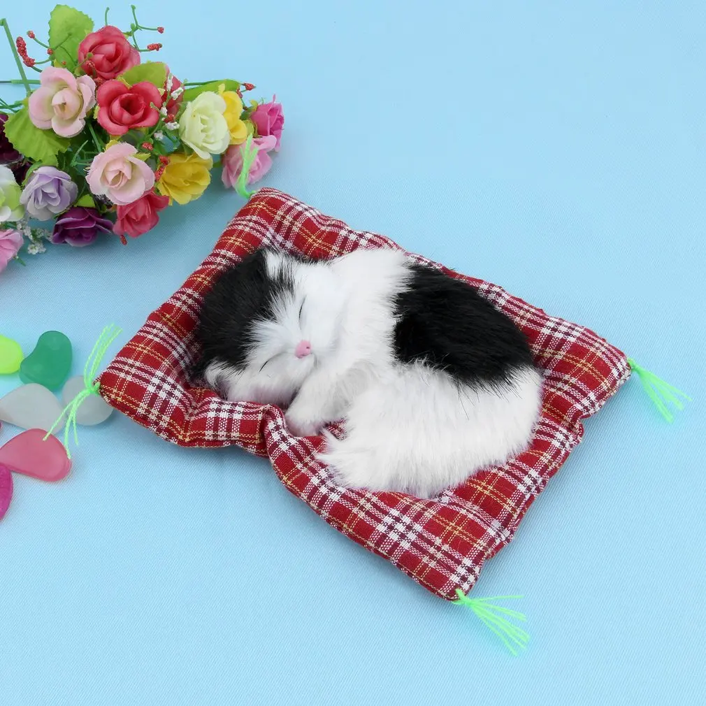 Мягкие игрушки, милые куклы-животные, плюшевые спящие кошки, игрушка со звуком для детей, игрушки, подарок на день рождения, куклы, украшения, игрушки