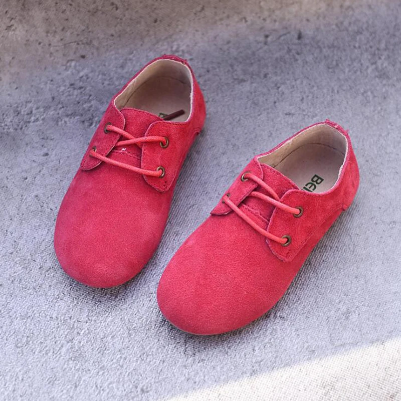 2019 весенне Осенняя детская обувь из мягкой воловьей кожи разноцветная для