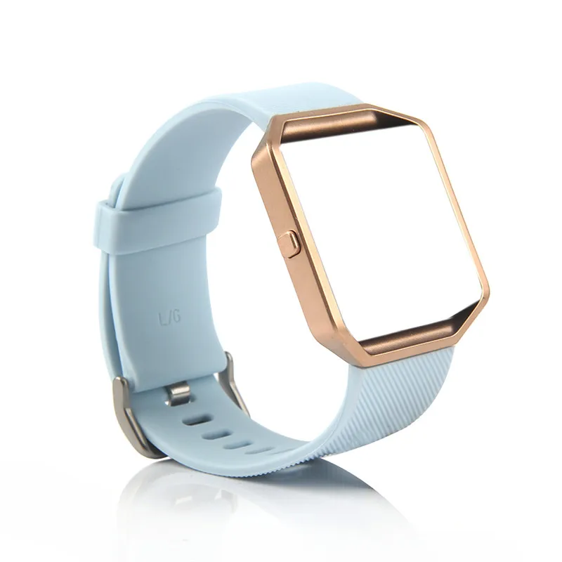 Браслет Bemorcabo для Fitbit Blaze, силиконовый браслет, сменный ремешок с рамкой из розового золота для Fitbit Blaze, умные фитнес-часы