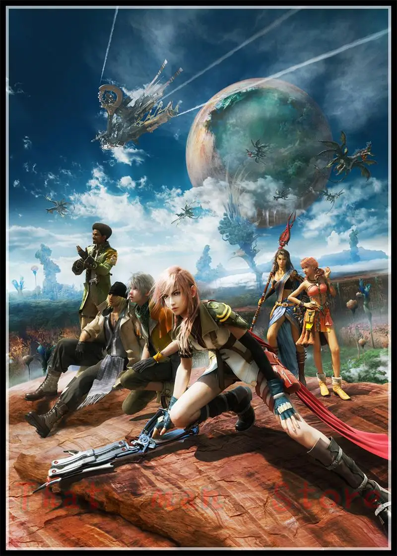 Облако VS Сефирот-Final Fantasy игры белый картон постер настенный картины для спальни Гостиная деко 42*30 см без рамки