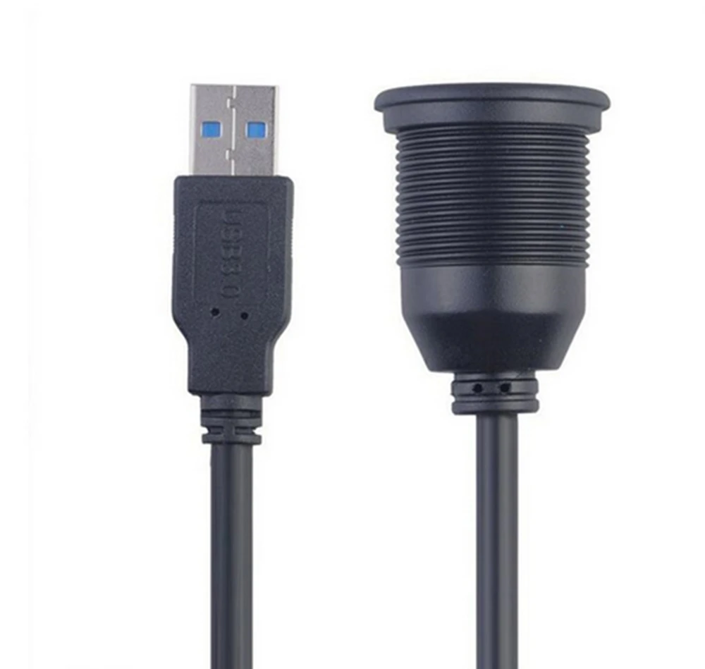 USB 3 0 Male to Female AUX Flush Mount Car Удлинительный кабель для автомобиля грузовика лодки