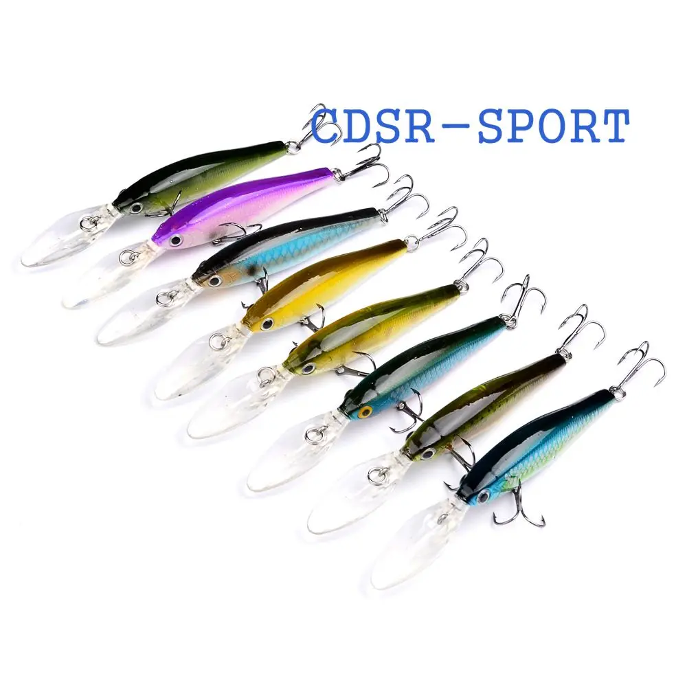 Wobblers Minnow искусственная рыболовная приманка 8 видов цветов 0 344 унций жесткая для
