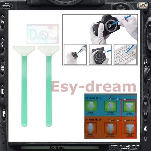 

2PCS Microfiber Wet Sensor Cleaning CMOS CCD Swab Sticks for Full Frame 5Ds 1D Mark II III IV 6D D3S D3X D2 D810 D800E Camera