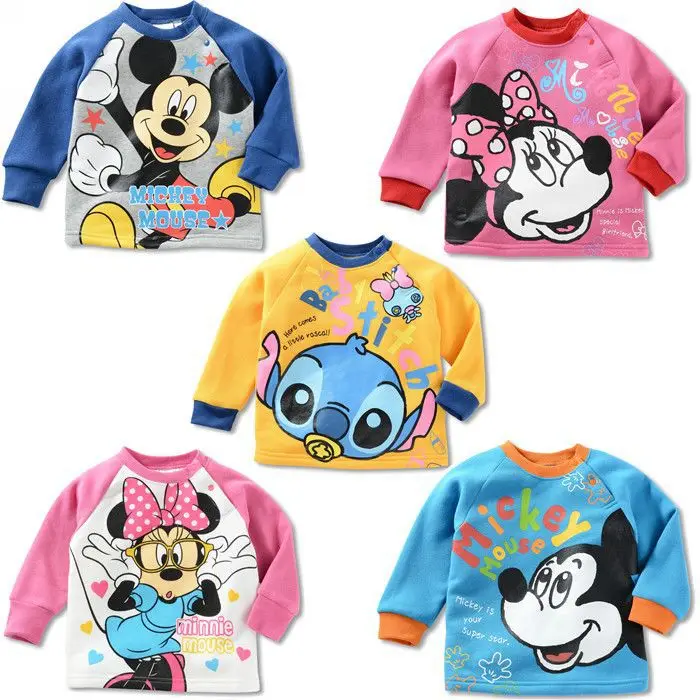 

Classic print thickening l brushed long-sleeve baby t-shirt buckle sweatshirt