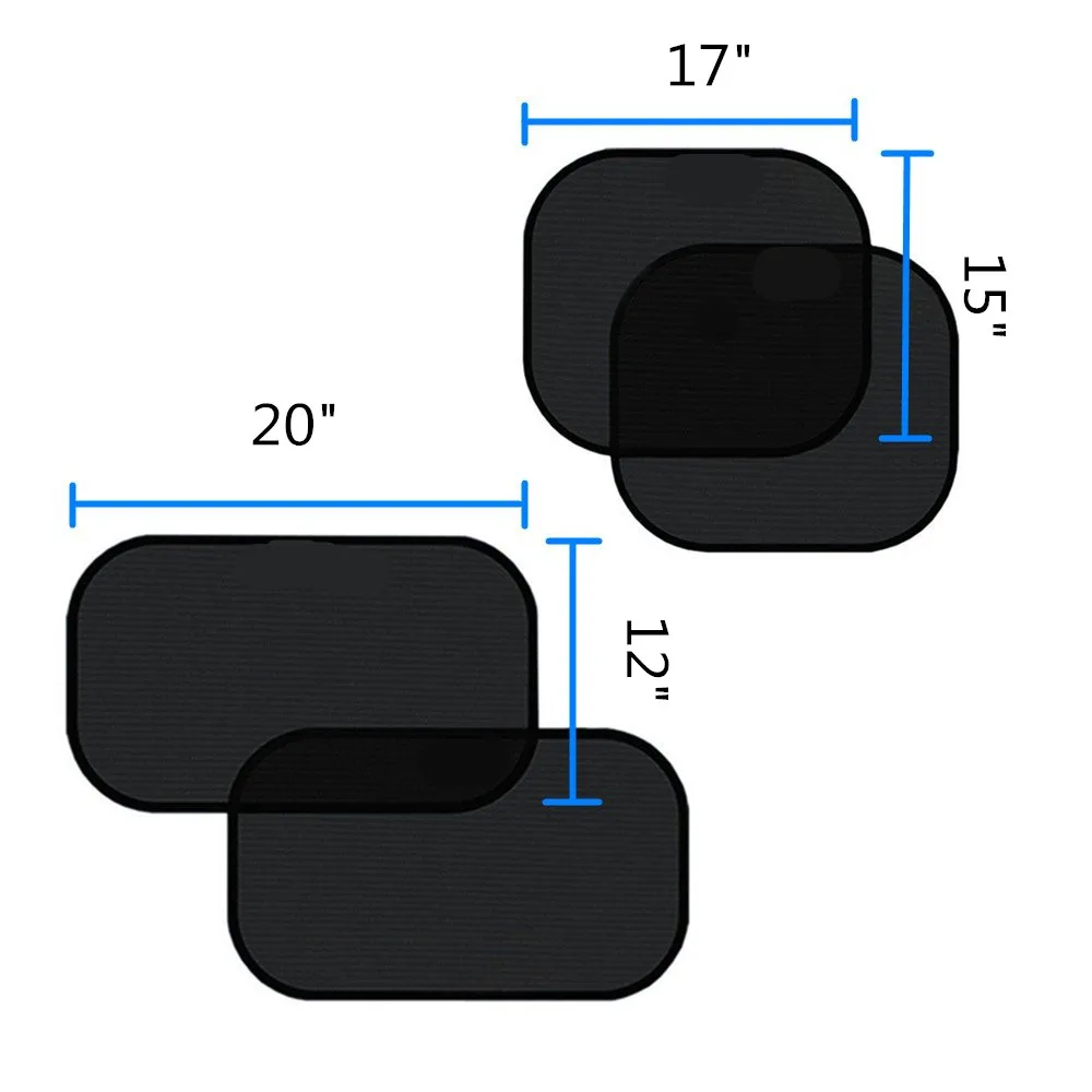 Оттенок автомобиля (4 упаковки) 2 упаковки 20 &quotx 12&quot и 17 15&quot для бокового окна