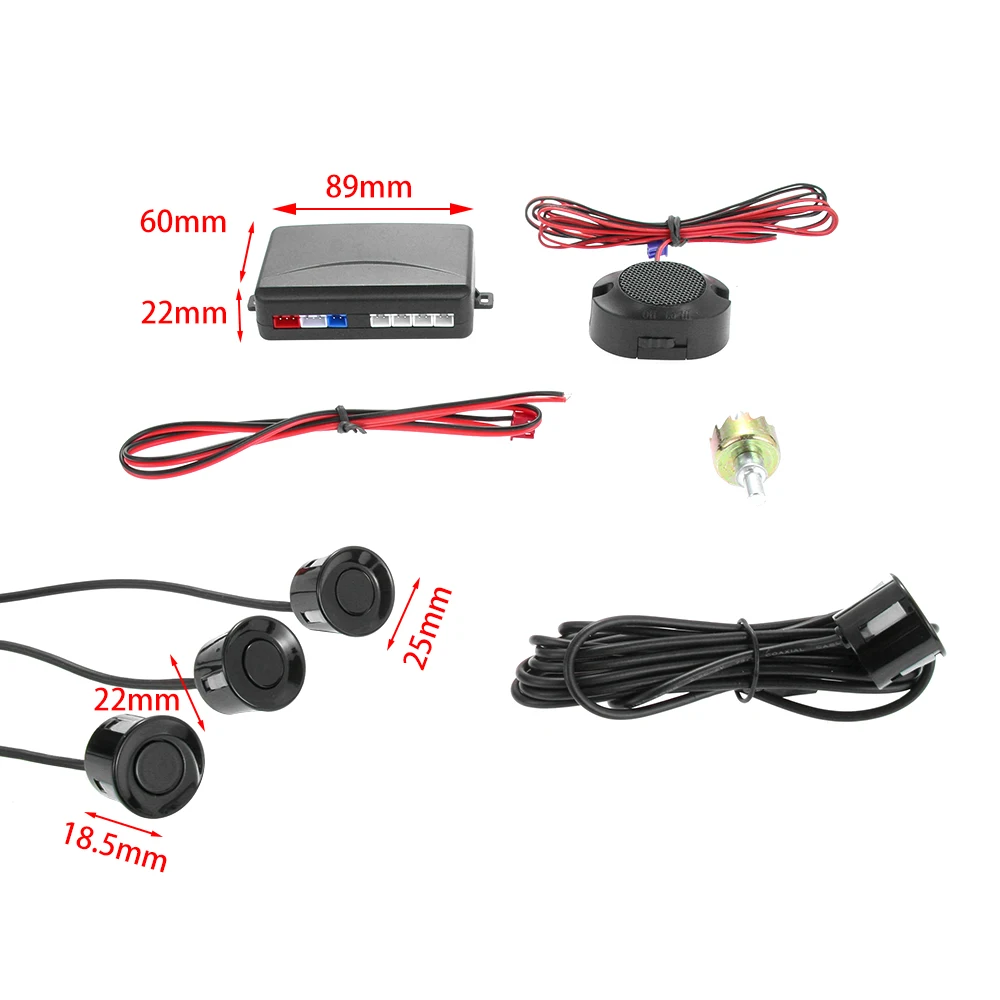 Автомобильный датчик парковки радар заднего вида с 4 датчиками звуковой