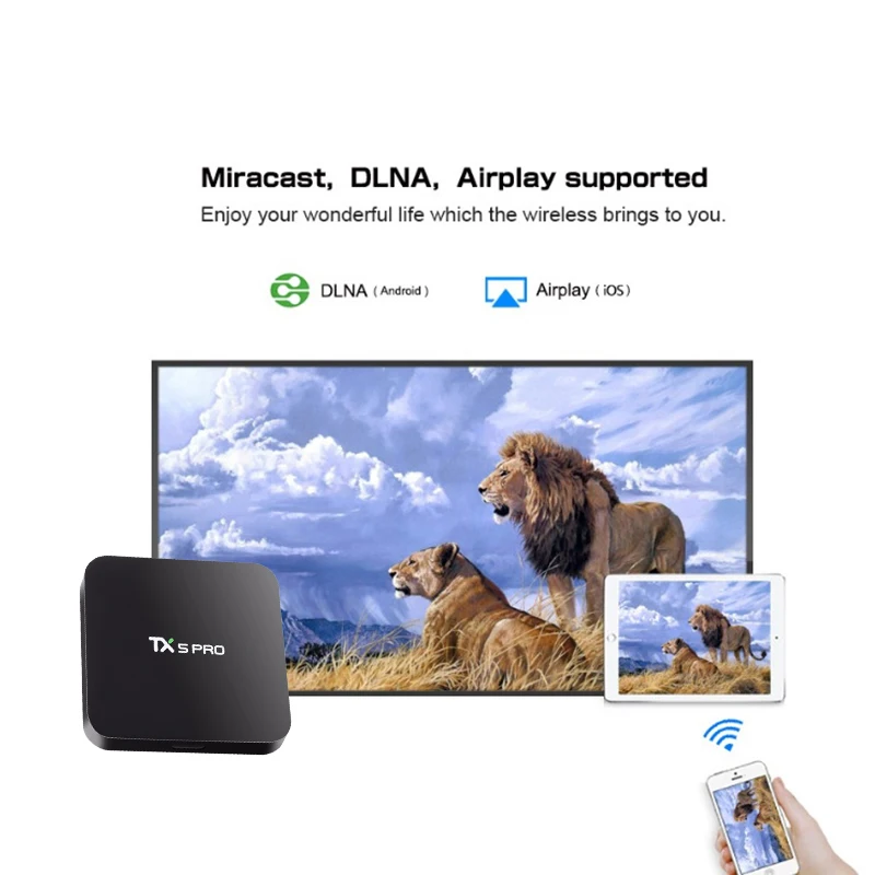 TX5 Pro Android 6 0 ТВ контейнер под элемент питания 2G/16G Amlogic S905X Quad core Bluetooth двухъядерный