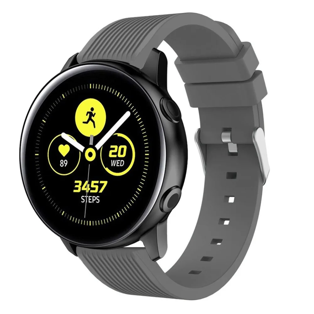 for Samsung Galaxy Watch Active Band Silicone Wristband for Galaxy Watch 46mm Bands Bracelet Watch Strap 20mm Watch Band