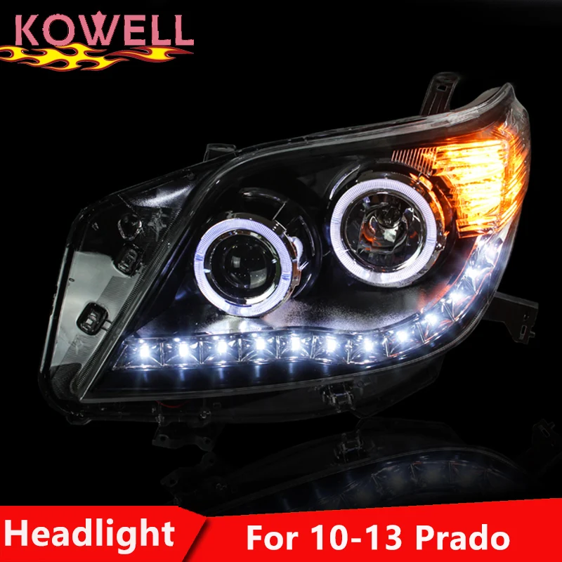 Автомобильный Стайлинг KOWELL для 2010 2011 2013 Prado передние фары светодиодный ные DRL