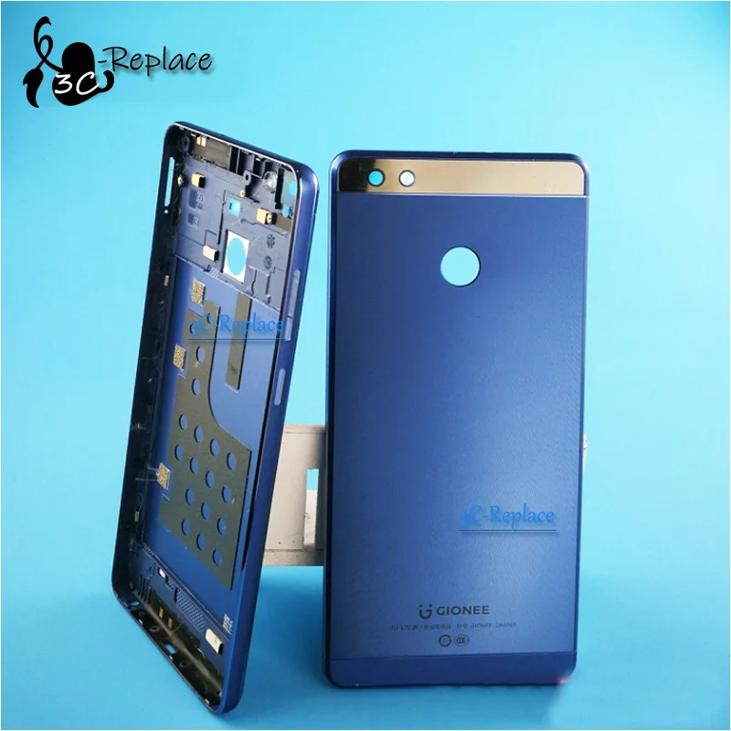 Черные/Золотые/синий 6,0 дюйма для GiONEE M7 Мощность GN5007/Dajingang 2 задних Батарея крышка двери Корпус задняя Стекло части