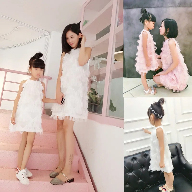 Белое кружевное платье для девочек PPXX с бахромой женское свадебные платья матери