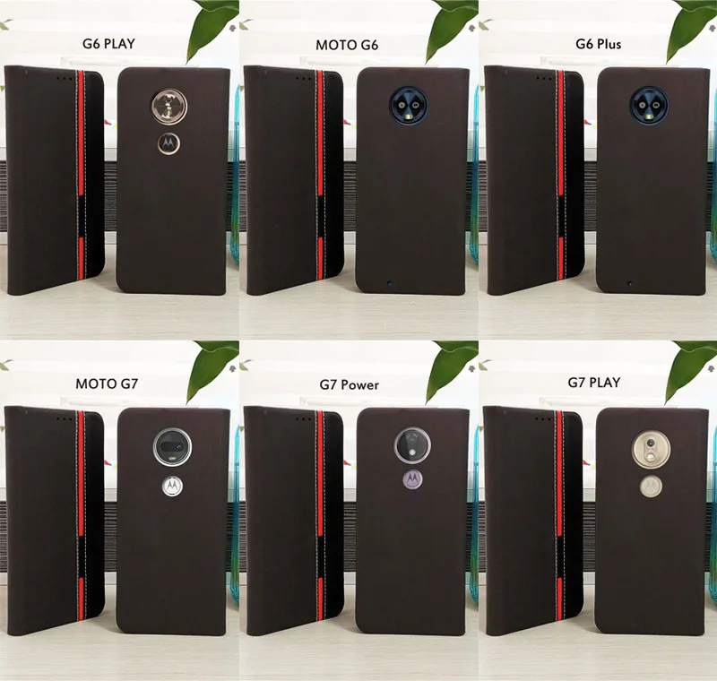 Case For motorola moto g7 one power p30 note g6 e5 play plus Phone Back Cover Flip pu Leather Coque | Мобильные телефоны и