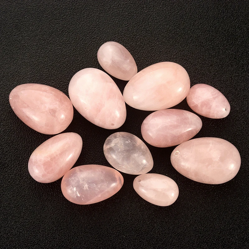 Отверстие 1 комплект натуральные яйца яони из розового кварца натуральный