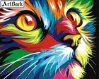 5D алмазная живопись, цветная кошка, полноразмерная 3d Мозаика, наклейка, вышивка, домашний декор, картина Стразы