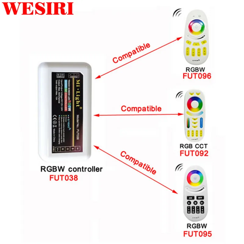Milight 2.4GHz 4-Zone RGB CCT RGBW LED Strip Controller &amp 4 Zone Touch RF Remote Holder | Лампы и освещение