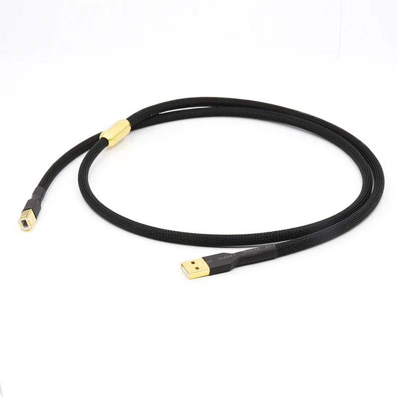 Пара 5N OCC Чистый медный ЦАП USB 2,0 кабель декодеры звука кабель для передачи данных с позолоченным usb-штекером