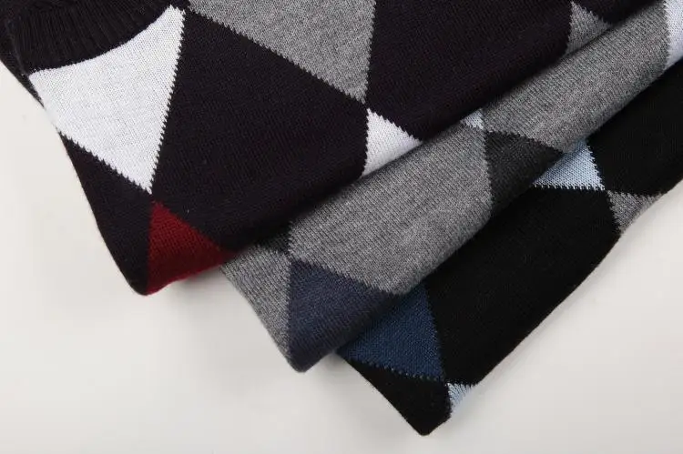 Жилет мужской шерстяной с V-образным вырезом модный Повседневный пуловер