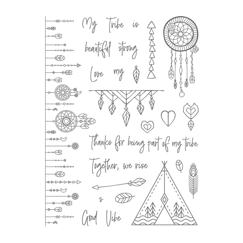 FXL MY TRIBE прозрачный силиконовый штамп/печать для DIY скрапбукинга/фотоальбома