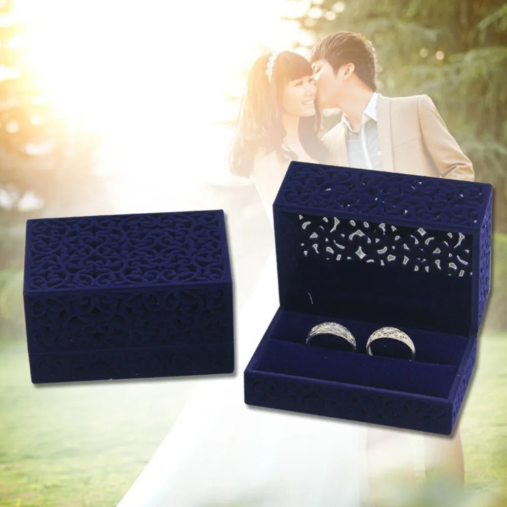 

Ring Box Display Gift Storage Organizer Jewelry Engagement Wedding Holder