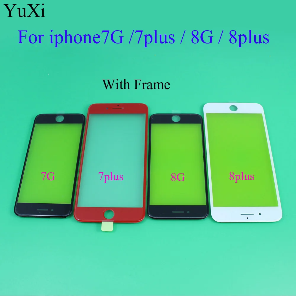 YuXi для iPhone 7 7G/7 plus/8G 8plus внешнее стекло со средней рамкой ободок вместе с передним