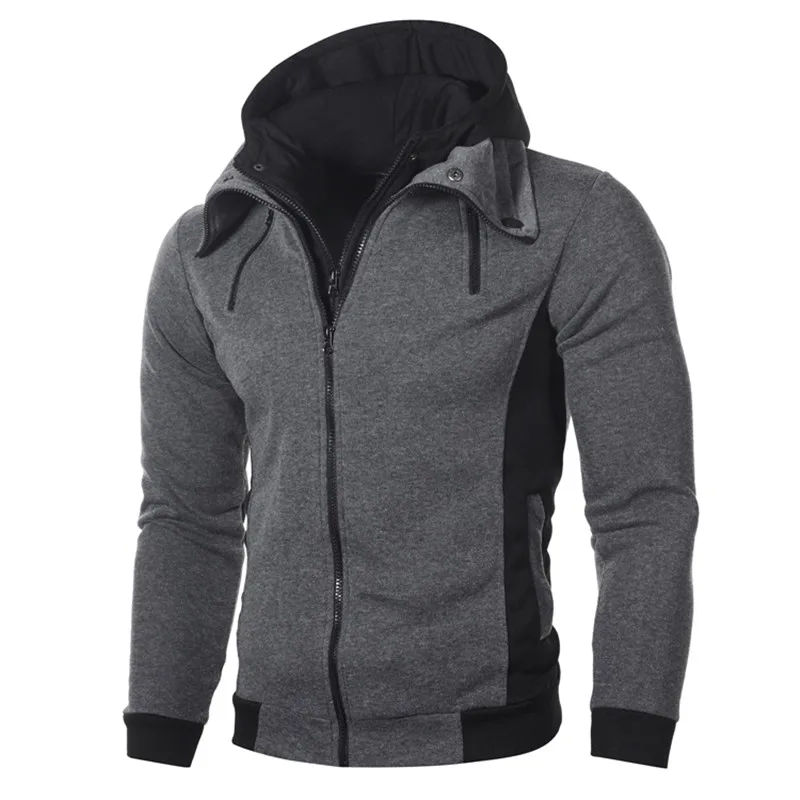 

Double Zipper Cardigan Men Hooded Hoodies Spring Autumn Sweatshirts Pull Homme Hiver Coats Sueter Hombre Sweatshirt Cardigans