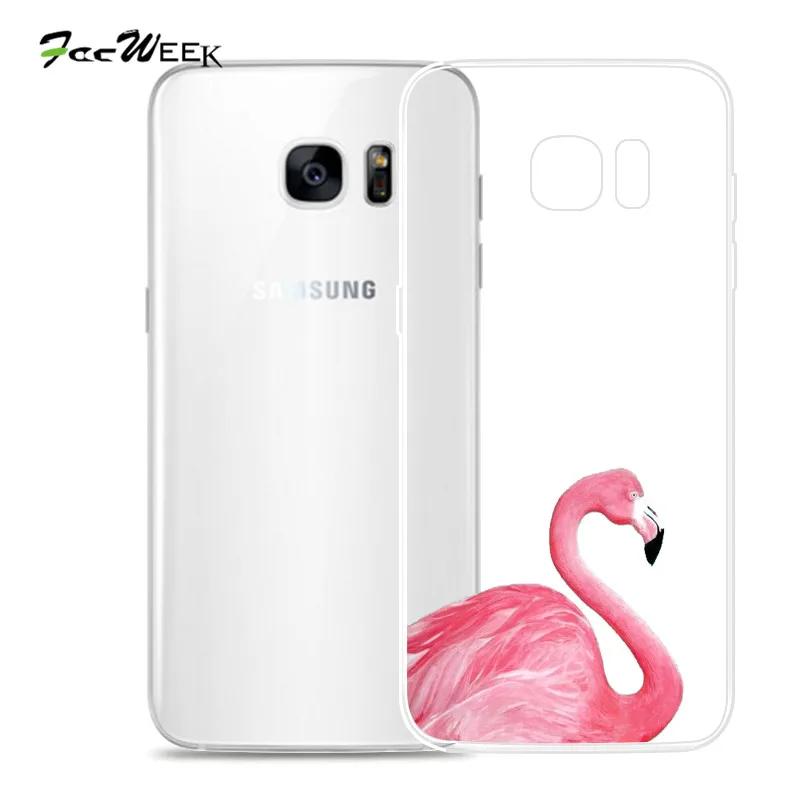 Фламинго Для Samsung Galaxy Grand Prime G530 S5 S6 S7 Края телефон Случаях Животное Птица Кремния