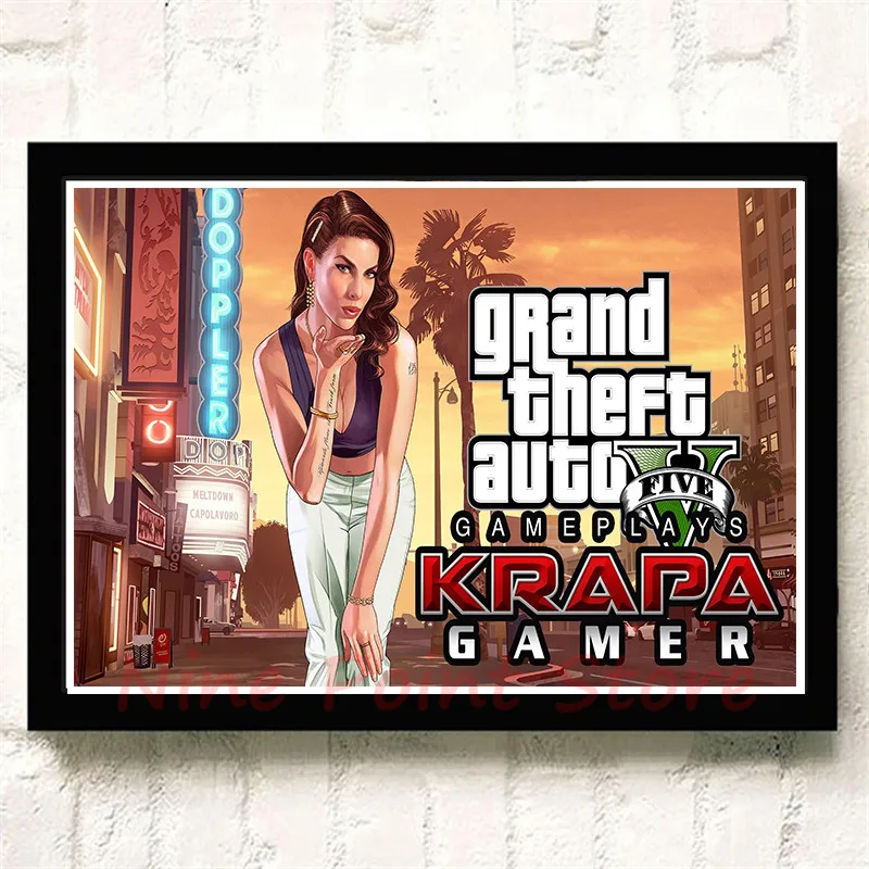 GTA Grand Theft Auto San Andreas бумага с покрытием Плакат Бар Кафе гостиная столовая стены бескаркасные