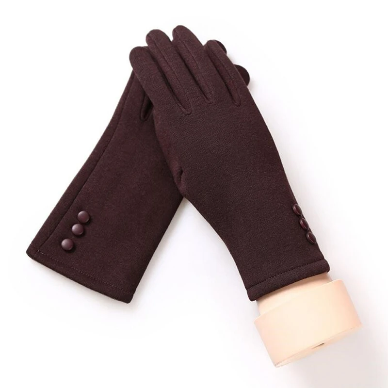 

CHSDCSI Fashion Mittens Womens Winter Outdoor Sport Warm Gloves female Full Finger Button Gloves Women Adult Winter Warm Mittens