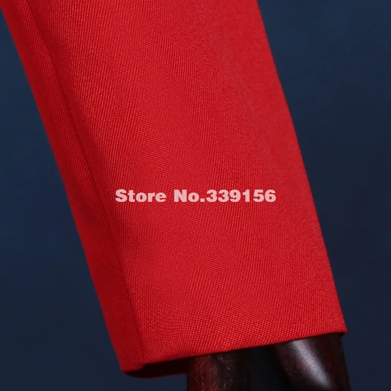 Роскошные мужские костюмы для жениха с золотой вышивкой винтажные красные