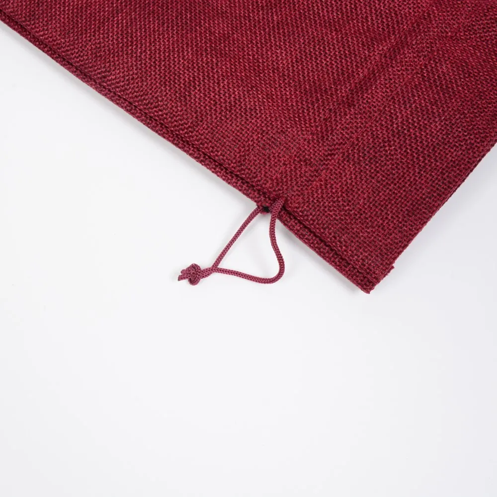 

100pcs/lot Hessian Rustic Jute Burlap Wine Cover Bag For Wedding Festival Home Christmas Wine Bottle Gift Pouch Party Supplies