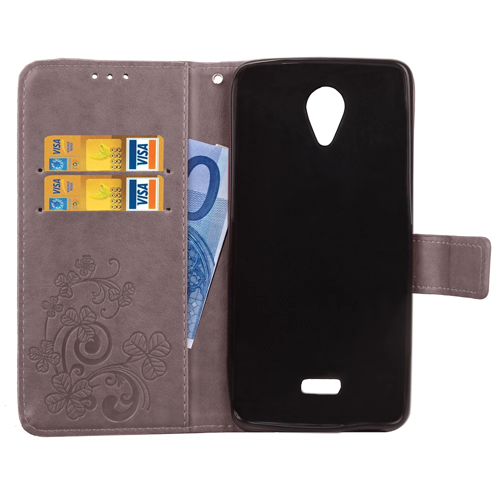 Alcatel Pixi 4 5 0 5010 5045D 5045X Дело искусственная кожа флип чехол силиконовый для 5010D 3g 4G