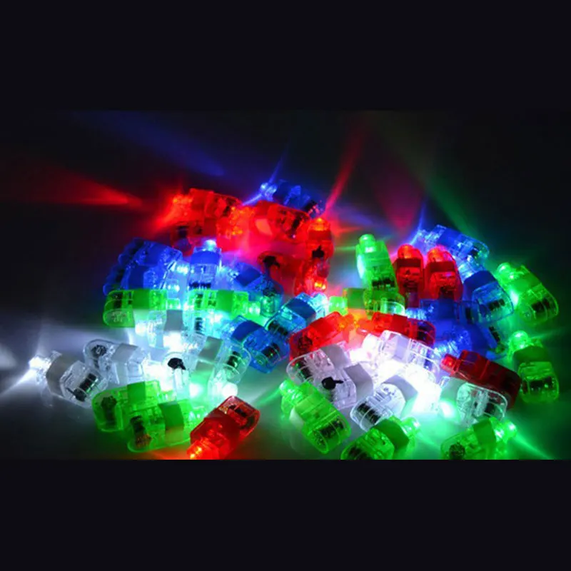 100 шт./лот светодиодные световые кольца для пальцев лазерные светящиеся мигающие